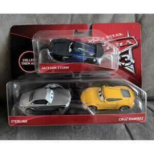 Disney Pixar Cars 3 Movie Sterling & Cruz Ramirez -Pack Plus Jackson Storm